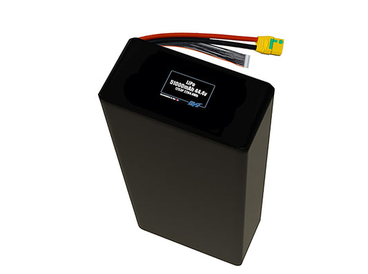 Compact 44.4-volt 51000mAh lithium-polymer battery, built for lightweight drone, UAV, and robotics projects.