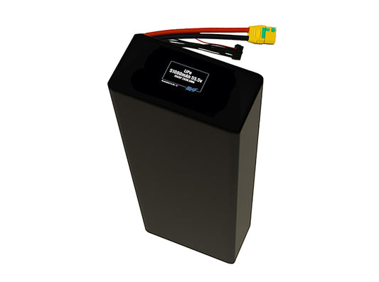 Compact 55.5-volt 51000mAh lithium-polymer battery, built for lightweight drone, UAV, and robotics projects.