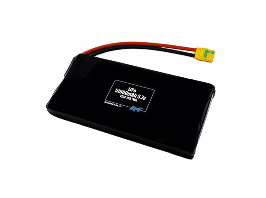 Compact 3.7-volt 51000mAh lithium-polymer battery, built for lightweight drone, UAV, and robotics projects.