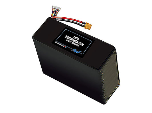 Compact 37-volt 5600mAh lithium-polymer battery, built for lightweight drone, UAV, and robotics projects.