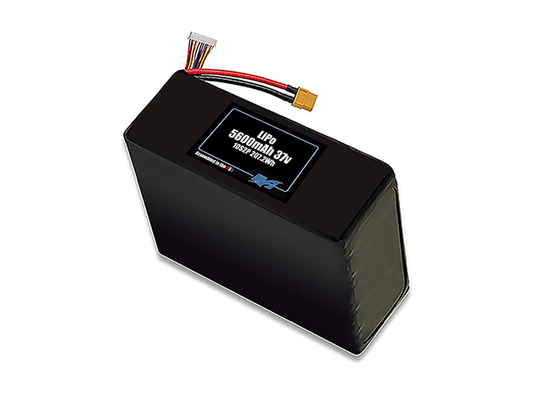 Compact 37-volt 5600mAh lithium-polymer battery, built for lightweight drone, UAV, and robotics projects.