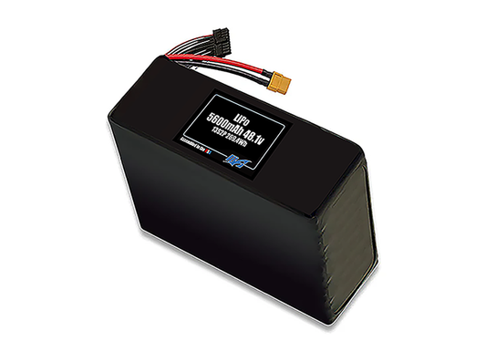 Compact 48.1-volt 5600mAh lithium-polymer battery, built for lightweight drone, UAV, and robotics projects.