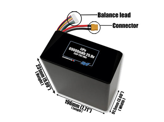 LiPo 69000mAh 7S3P 25.9v Battery Pack
