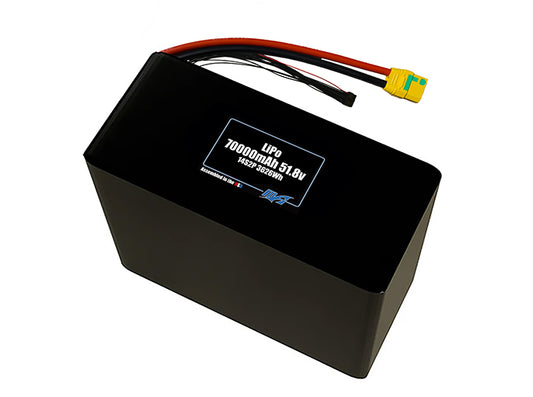 Compact 51.8-volt 70000mAh lithium-polymer battery, built for lightweight drone, UAV, and robotics projects.