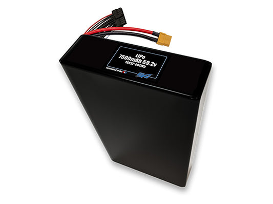 Compact 59.2-volt 7500mAh lithium-polymer battery, built for lightweight drone, UAV, and robotics projects.