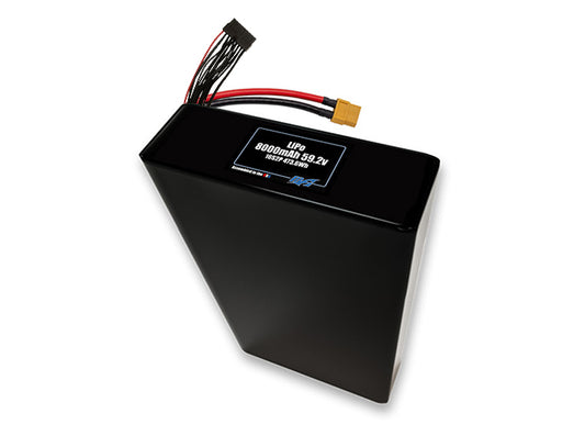 Compact 59.2-volt 8000mAh lithium-polymer battery, built for lightweight drone, UAV, and robotics projects.