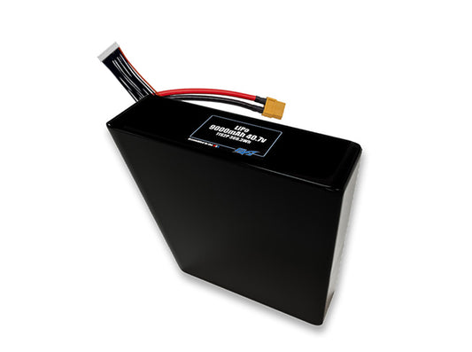 Compact 40.7-volt 9000mAh lithium-polymer battery, built for lightweight drone, UAV, and robotics projects.