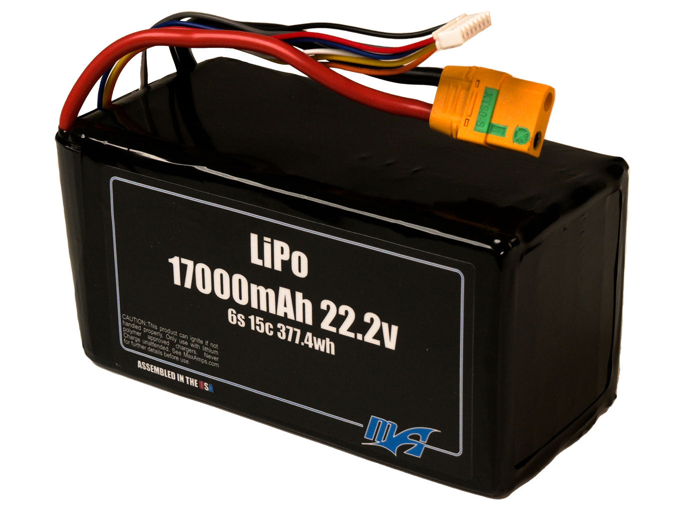 LiPo 17000mAh 6S 22.2v Smart Battery Pack With XT90 Anti-Spark Female