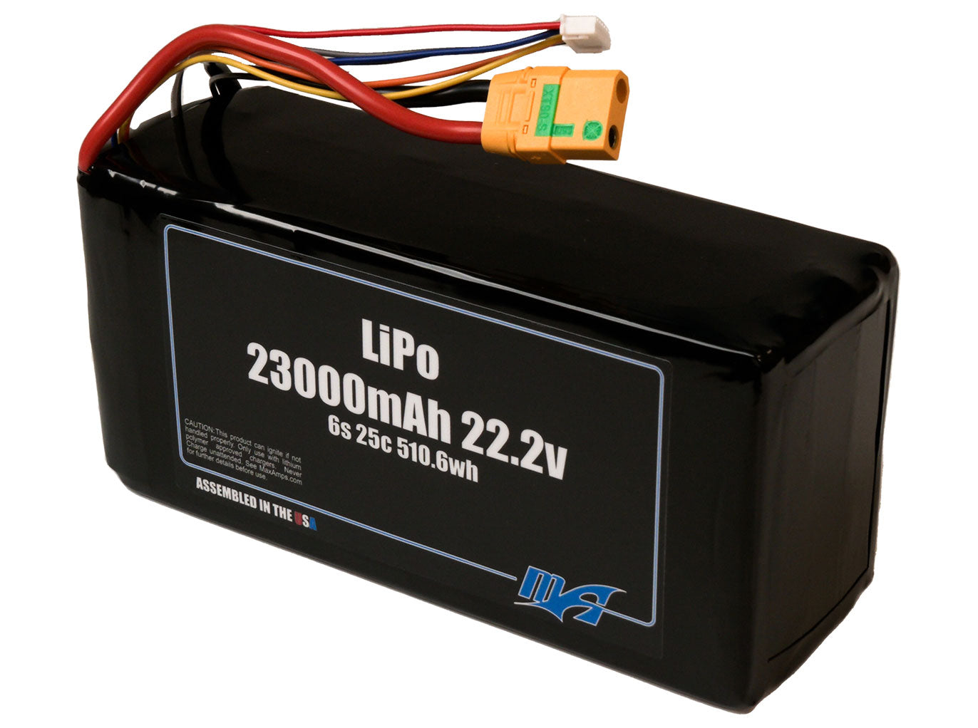LiPo 23000mAh 6S 22.2v Smart Battery Pack With XT90 Anti-Spark Female and JST-XH Balance Lead
