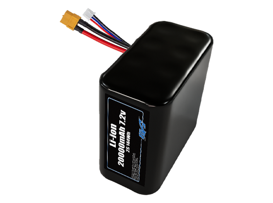 Compact 7.2-volt 20000mAh lithium-ion battery, built for lightweight drone, UAV, and robotics projects.