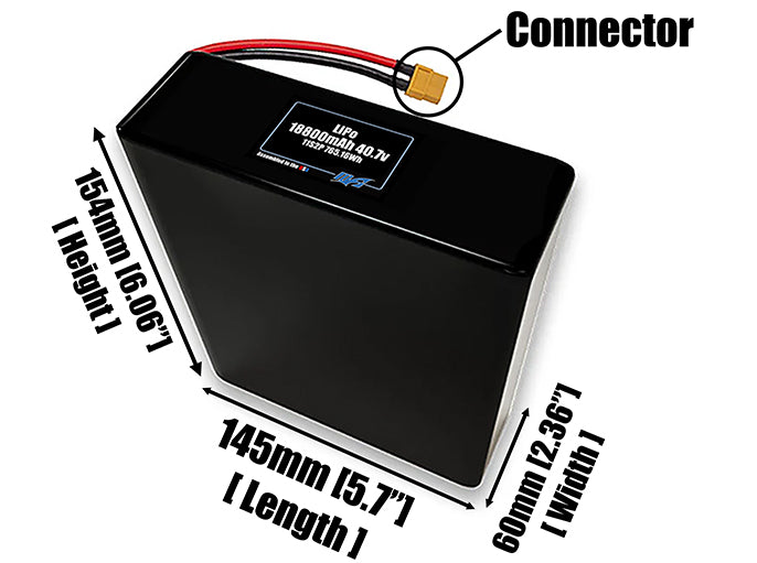 LiPo 18800mAh 11S2P 40.7v Battery Pack