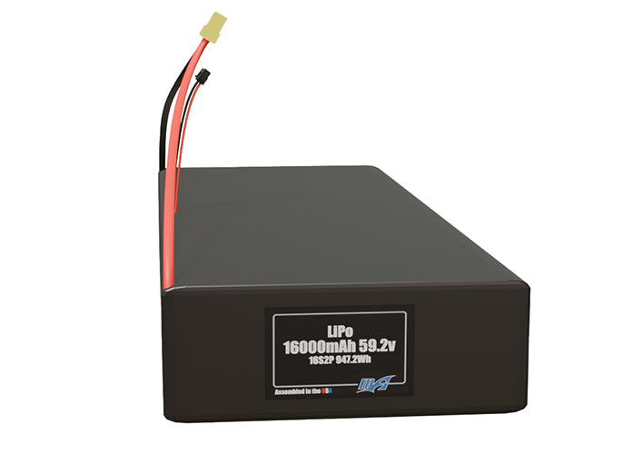 LiPo 16000mAh 16S2P 59.2v Battery Pack