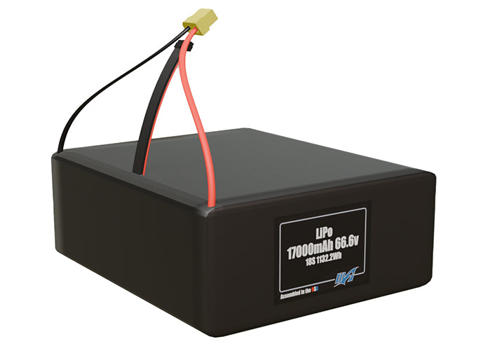 LiPo 17000mAh 18S 66.6v Battery Pack
