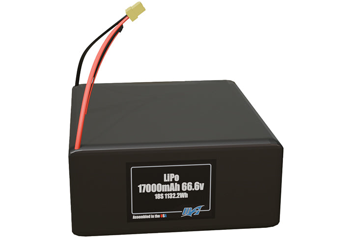 LiPo 17000mAh 18S 66.6v Battery Pack