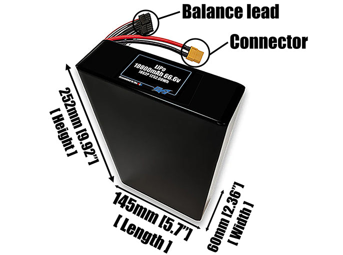 LiPo 18800mAh 18S 66.6v Battery Pack