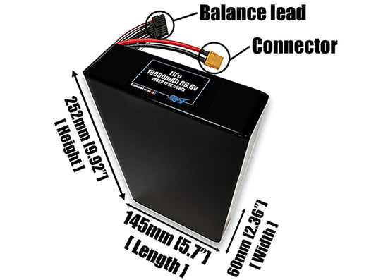 LiPo 18800mAh 18S 66.6v Battery Pack