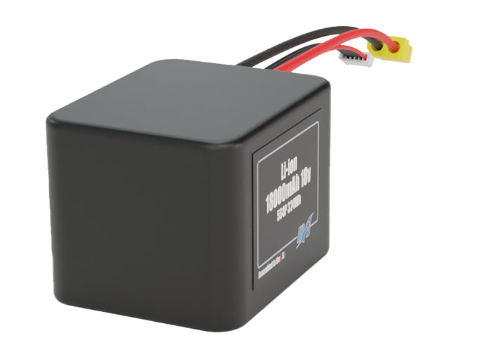 Compact 18-volt 18000mAh lithium-ion battery, built for lightweight drone, UAV, and robotics projects.