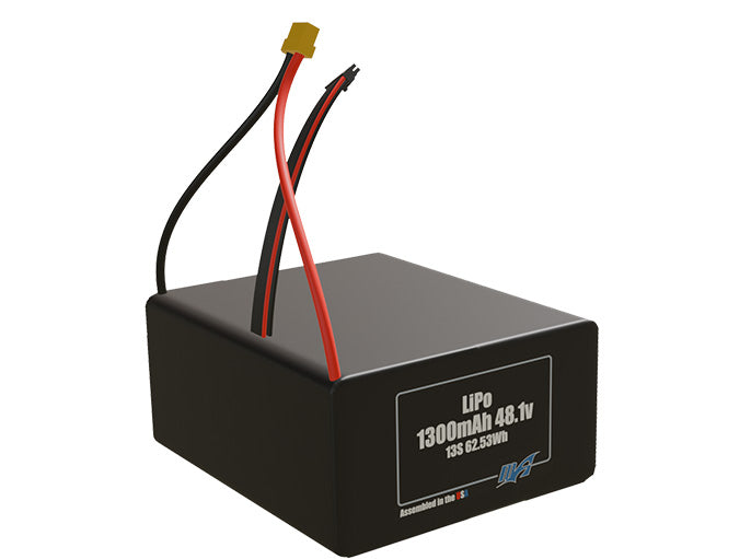 LiPo 1300mAh 13S 48.1v Battery Pack