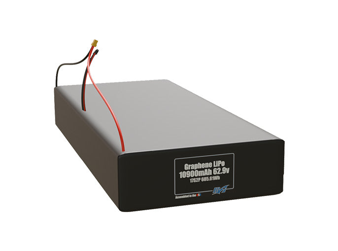 LiPo 10900mAh 17S2P 62.9v Battery Pack