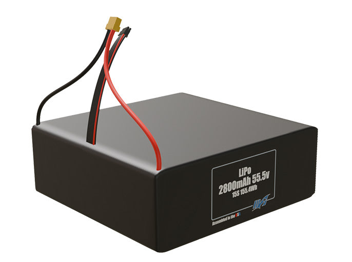 LiPo 2800mAh 15S 55.5v Battery Pack