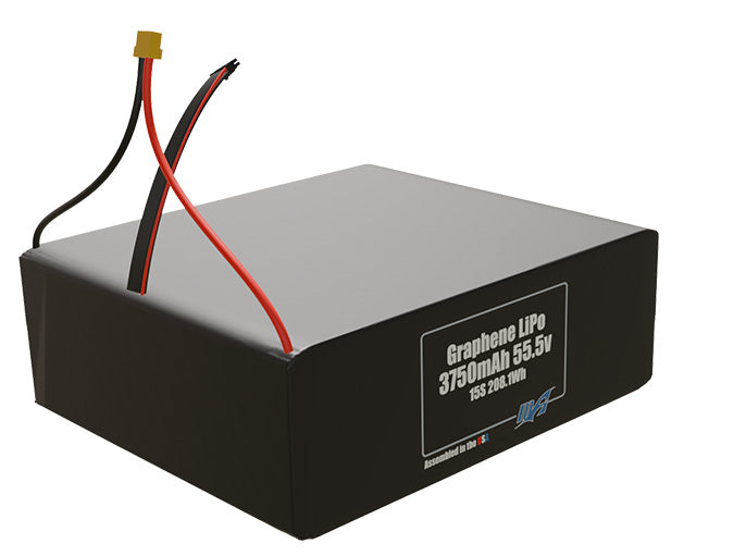 Graphene LiPo 3750mAh 15S 55.5v Battery Pack