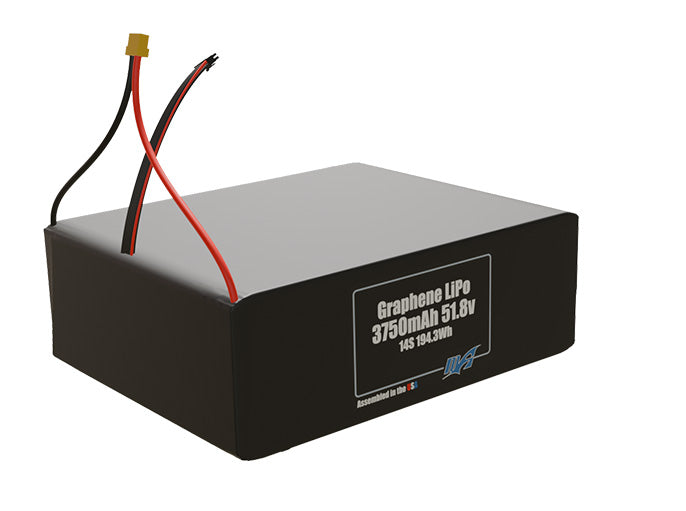 Graphene LiPo 3750mAh 14S 51.8v Battery Pack