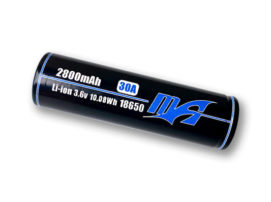 2800mAh 30A 18650 Rechargeable Lithium Battery