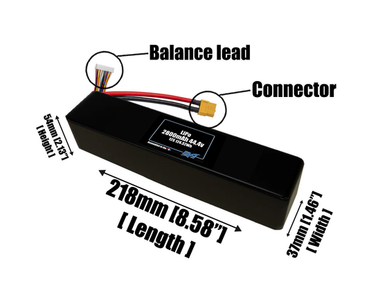 LiPo 2800mAh 12S 44.4v ETE Battery Pack