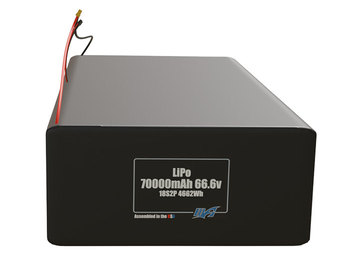 LiPo 70000mAh 18S2P 66.6v Battery Pack