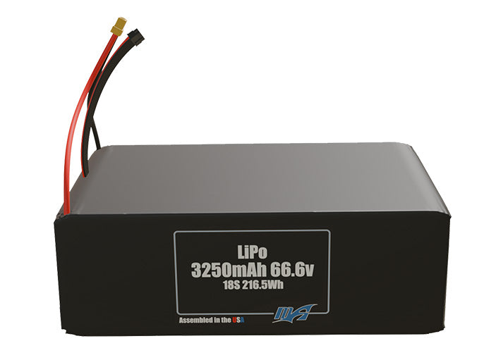 LiPo 3250mAh 18S 66.6v Battery Pack