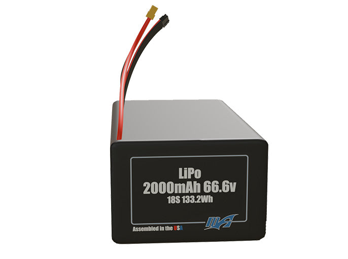 LiPo 2000mAh 18S 66.6v Battery Pack