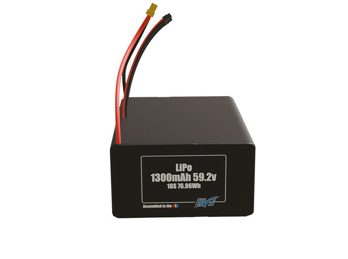 LiPo 1300mAh 16S 59.2v Battery Pack