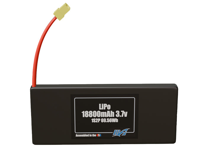 LiPo 18800mAh 1S2P 3.7v Battery Pack