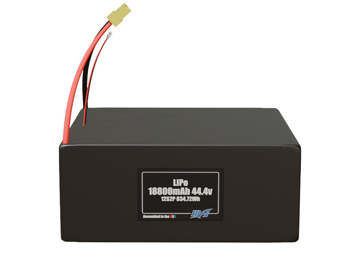 LiPo 18800mAh 12S2P 44.4v Battery Pack
