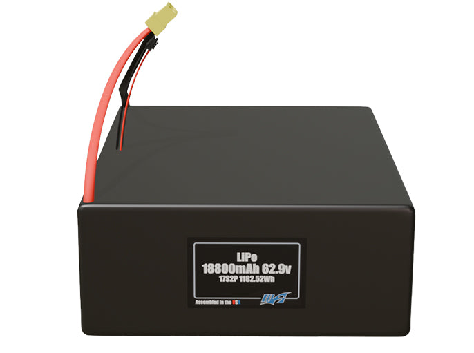 LiPo 18800mAh 17S2P 62.9v Battery Pack