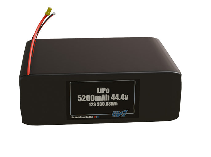 Graphene LiPo 5200mAh 12S 44.4v Battery Pack