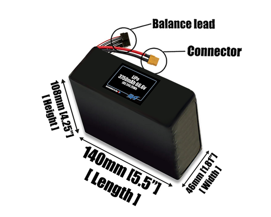 Graphene LiPo 3750mAh 18S 66.6v Battery Pack
