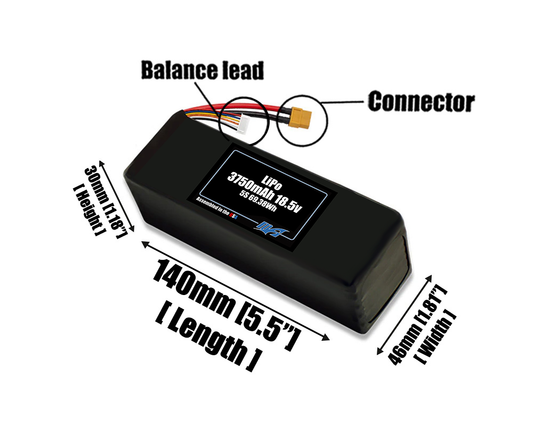 Graphene LiPo 3750mAh 5S 18.5v Battery Pack