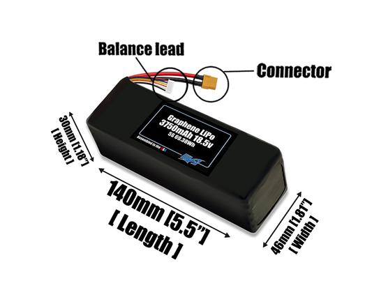 Graphene LiPo 3750mAh 5S 18.5v Battery Pack