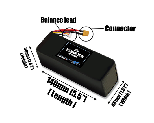 Graphene LiPo 3750mAh 6S 22.2v Battery Pack