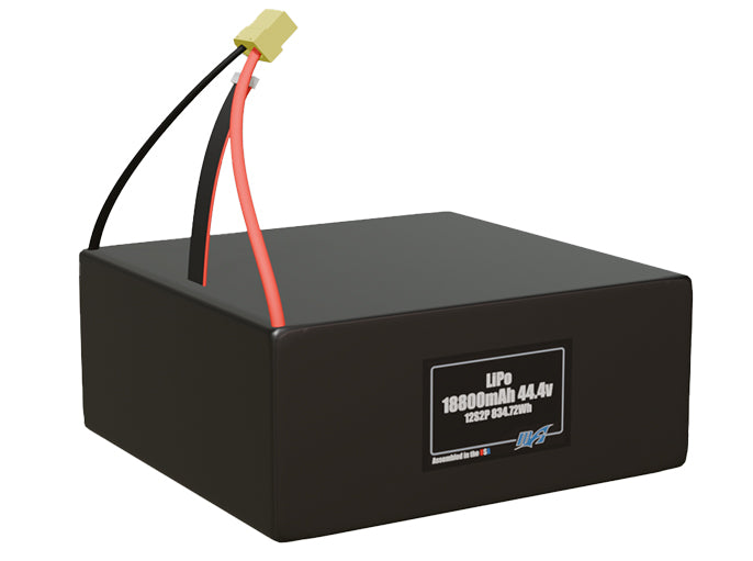 LiPo 18800mAh 12S2P 44.4v Battery Pack