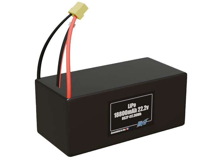 LiPo 18800mAh 6S2P 22.2v Battery Pack