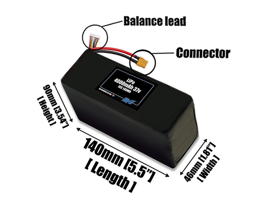 LiPo 4000mAh 10S 37v Battery Pack