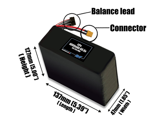 LiPo 4000mAh 18S 66.6v Battery Pack