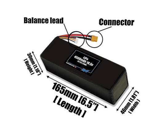 LiPo 4500mAh 5S 18.5v Battery Pack