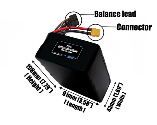 LiPo 4750mAh 18S 66.6v Battery Pack