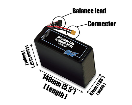 Graphene LiPo 5200mAh 16S 59.2v Battery Pack