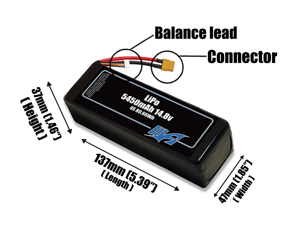 LiPo 5450mAh 4S 14.8v Battery Pack