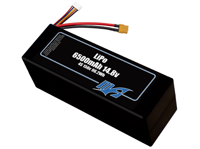 Hard Case LiPo 6500 4S 14.8v Dual Core Battery Pack MaxAmps Lithium