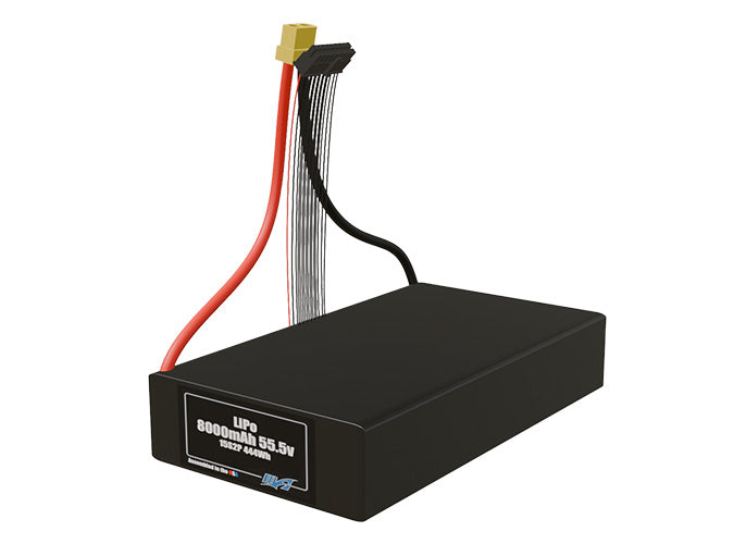 LiPo 8000mAh 15S2P 55.5v Battery Pack – MaxAmps Lithium Batteries